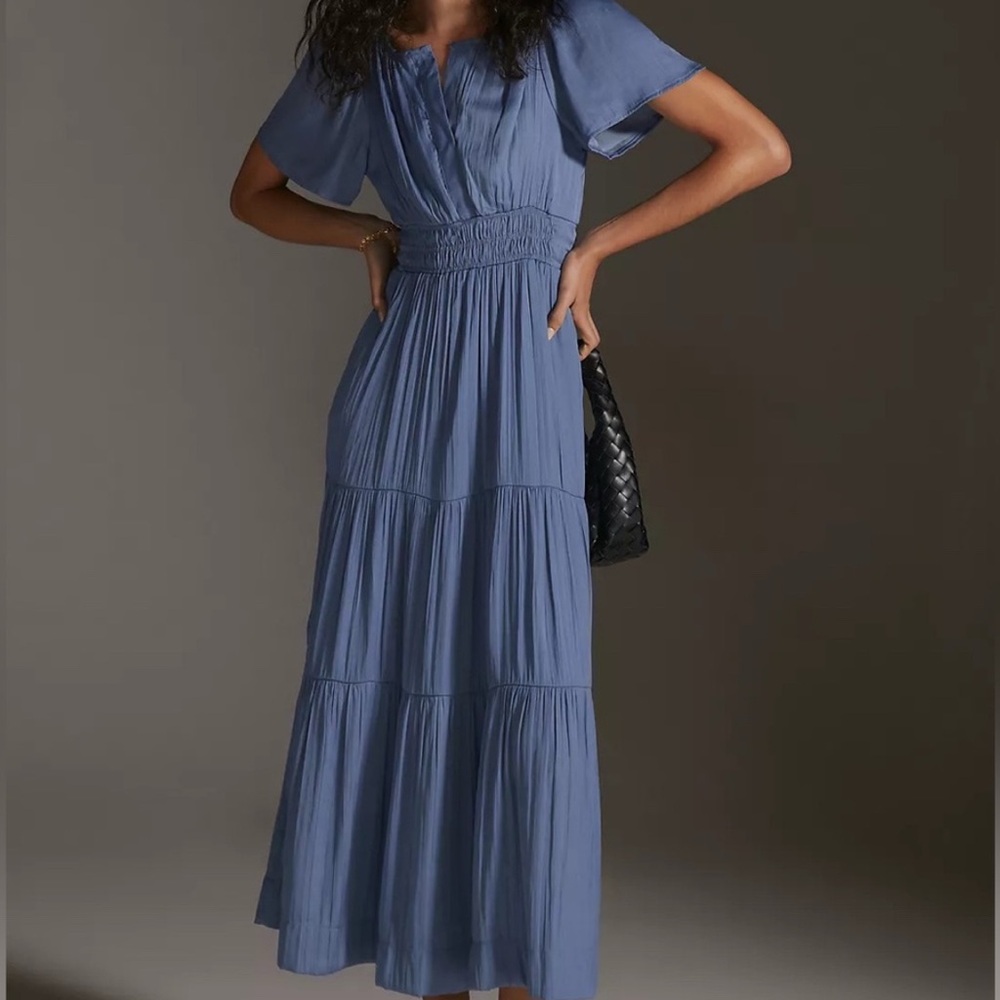 Elegant Blue Maxi Dress